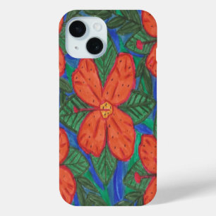 Tablet van de Druk van de Hibiscus van Luau het de iPhone 15 Case