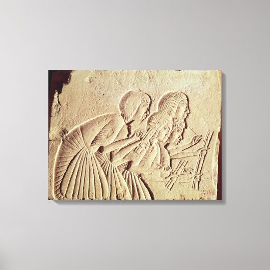 Tablet waarop vier schrijvers op het werk zijn afg canvas afdruk (Voorkant)