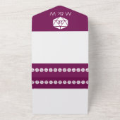 Tabletafbeelding in wijn in één keer all in one uitnodiging (Buitenkant)