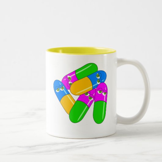 Tabletcapsules Tweekleurige Koffiemok (Rechts)