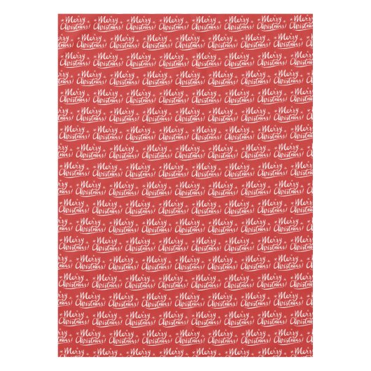 Tabletje met rood en wit kerstpatroon tafelkleed (Voorkant)