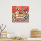 Tabletkern in de badkamer gooien poster (Keuken)