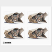 Tabletkern in papierzak rechthoekige sticker (Vel)