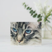 Tabletkern met Blue Eyes Close-up Briefkaart (Staand voorkant)