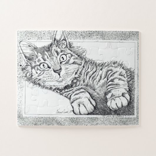 Tabletkern Pen en inkt Legpuzzel (Horizontaal)
