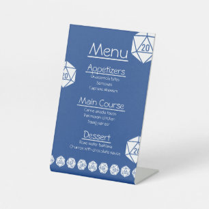 Tabletop afbeelding in Blauw voetstuk Reclamebord Met Voetstuk