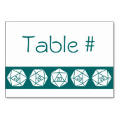 Tabletop afbeelding in Blauwgroen tabeltaal Kaart (Achterkant)
