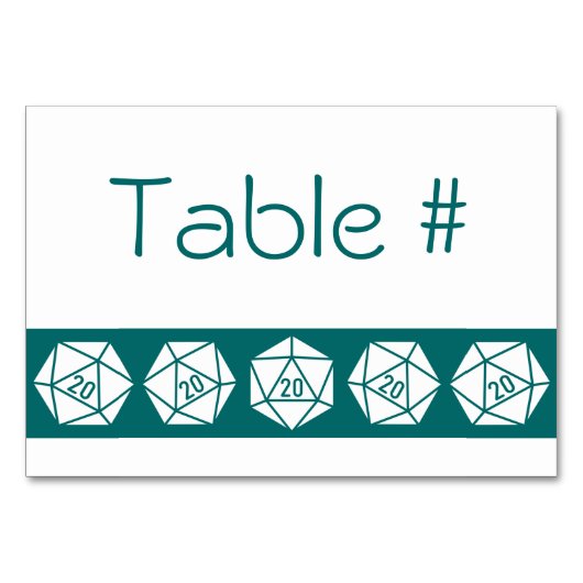 Tabletop afbeelding in Blauwgroen tabeltaal Kaart (Voorkant)