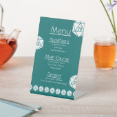 Tabletop afbeelding in Blauwgroen voetstuk Reclamebord Met Voetstuk (Insitu)