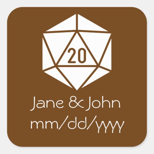 Tabletop afbeelding in chocolade sticker (Voorkant)