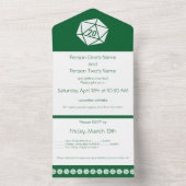 Tabletop afbeelding in groen all in one uitnodiging (Binnen)