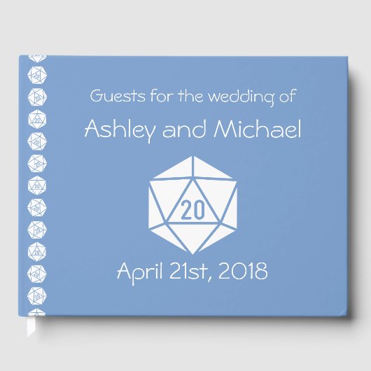 Tabletop afbeelding in het Guest Book Periwinkle Gastenboek (Voorkant)