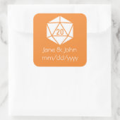 Tabletop afbeelding in Oranje sticker (Tas)