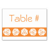 Tabletop afbeelding in Oranje tabeltabel Kaart (Achterkant)