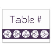 Tabletop afbeelding in Paarse tabeltaal Kaart (Achterkant)