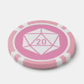 Tabletop afbeelding in petalroze poker chips (Enkel)