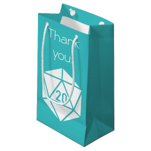 Tabletop afbeelding in Turquoise Gift Bag Klein Cadeauzakje