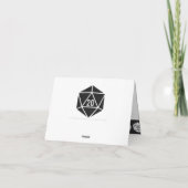 Tabletop afbeelding in zwart, bedankt (Achterkant)