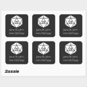 Tabletop afbeelding in zwarte sticker (Vel)