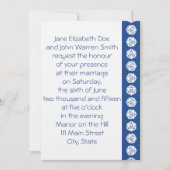 Tabletop Chic in Blue Wedding Invitation Kaart (Voorkant)