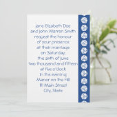 Tabletop Chic in Blue Wedding Invitation Kaart (Staand voorkant)