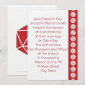 Tabletop Chic in Cherry Wedding Invitation Kaart (Voorkant / Achterkant)