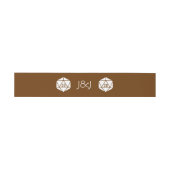 Tabletop Chic in Chocolate Invitation Belly Band Uitnodigingen Wikkel (Vlak)