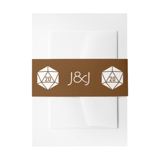 Tabletop Chic in Chocolate Invitation Belly Band Uitnodigingen Wikkel (Voorkant Voorbeeld)