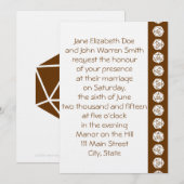 Tabletop Chic in Chocolate Wedding Invitation Kaart (Voorkant / Achterkant)