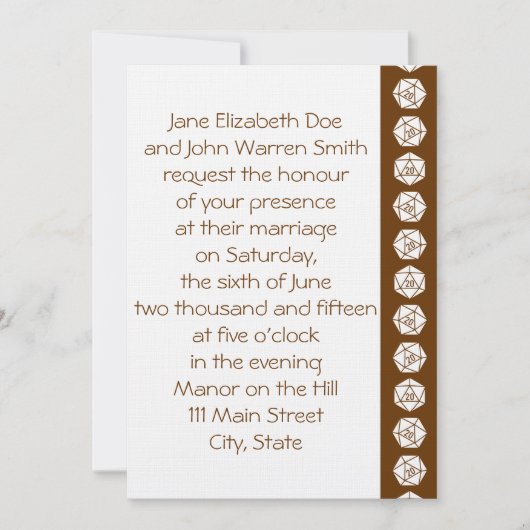 Tabletop Chic in Chocolate Wedding Invitation Kaart (Voorkant)
