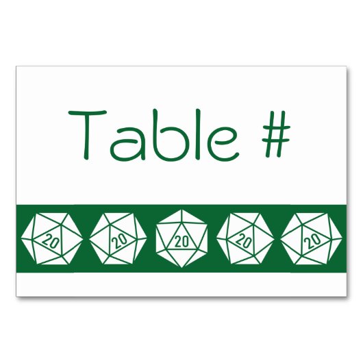 Tabletop Chic in Green Table Kaart (Voorkant)