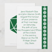 Tabletop Chic in Green Wedding Invitation Kaart (Voorkant / Achterkant)