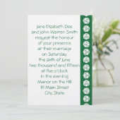 Tabletop Chic in Green Wedding Invitation Kaart (Staand voorkant)