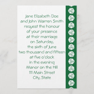 Tabletop Chic in Green Wedding Invitation Kaart