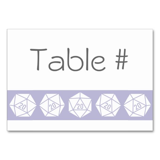 Tabletop Chic in Lavender Table Kaart (Voorkant)
