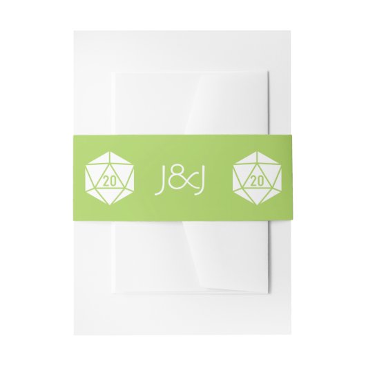 Tabletop Chic in Peridot Invitation Belly Band Uitnodigingen Wikkel (Voorkant Voorbeeld)