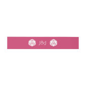 Tabletop Chic in Raspberry Invitation Belly Band Uitnodigingen Wikkel (Vlak)