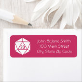 Tabletop Chic in Raspberry Return Address Label (Insitu)