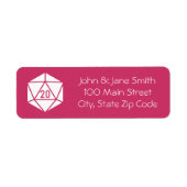 Tabletop Chic in Raspberry Return Address Label (Voorkant)