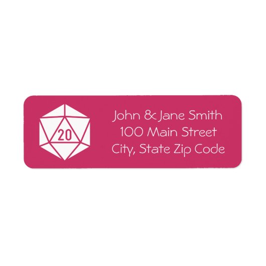 Tabletop Chic in Raspberry Return Address Label (Voorkant)