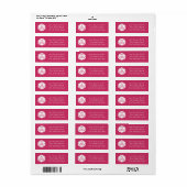 Tabletop Chic in Raspberry Return Address Label (Full Sheet)