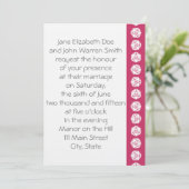 Tabletop Chic in Raspberry Wedding Invitation Kaart (Staand voorkant)