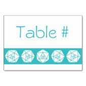 Tabletop Chic in Turquoise Table Kaart (Achterkant)