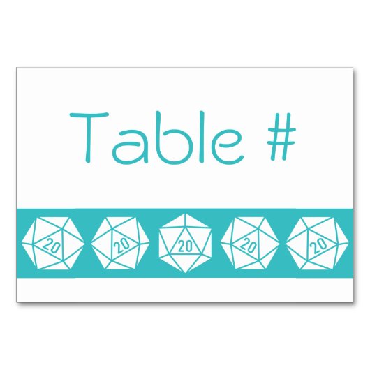 Tabletop Chic in Turquoise Table Kaart (Voorkant)