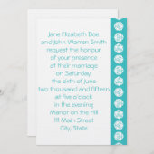 Tabletop Chic in Turquoise Wedding Invitation Kaart (Voorkant / Achterkant)