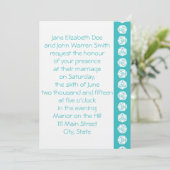 Tabletop Chic in Turquoise Wedding Invitation Kaart (Staand voorkant)