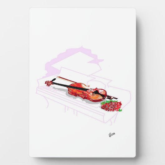 Tabletop Easel met Canvas Cloud of Music Fotoplaat (voorkant)