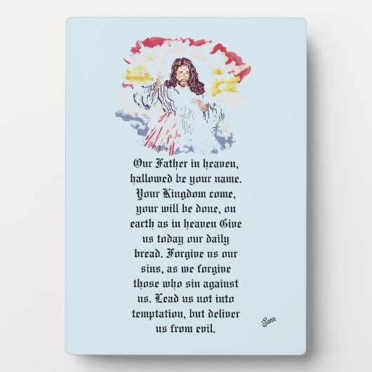 Tabletop Easel w/Canvas: Lord's Prayer Fotoplaat (voorkant)