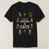 Tabletop Gamer Cats RPG D20 Dice RPG Fantasy Rolep T-shirt (Design voorkant)