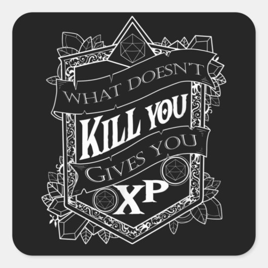 Tabletop games geeft u XP-desktop Vierkante Sticker (Voorkant)